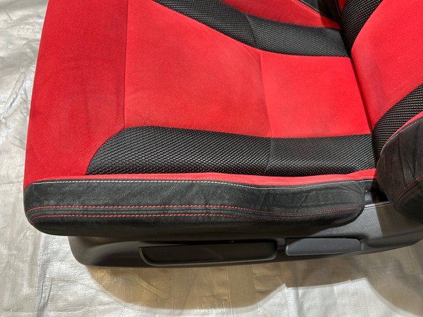 2017-2021 FK8 Honda Civic Type R Front Bucket Seats / Red Suede / Pair / TR105 - Image 20