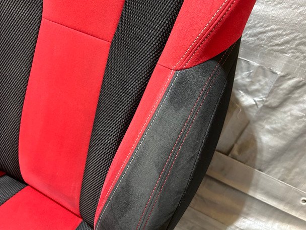 2017-2021 FK8 Honda Civic Type R Front Bucket Seats / Red Suede / Pair / TR105 - Image 18
