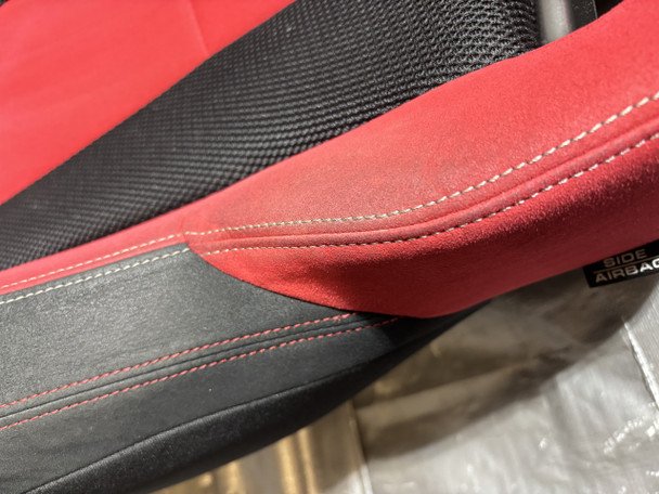 2017-2021 FK8 Honda Civic Type R Front Bucket Seats / Red Suede / Pair / TR106 - Image 12