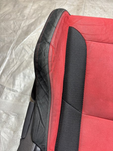 2017-2021 FK8 Honda Civic Type R Front Bucket Seats / Red Suede / Pair / TR106 - Image 11