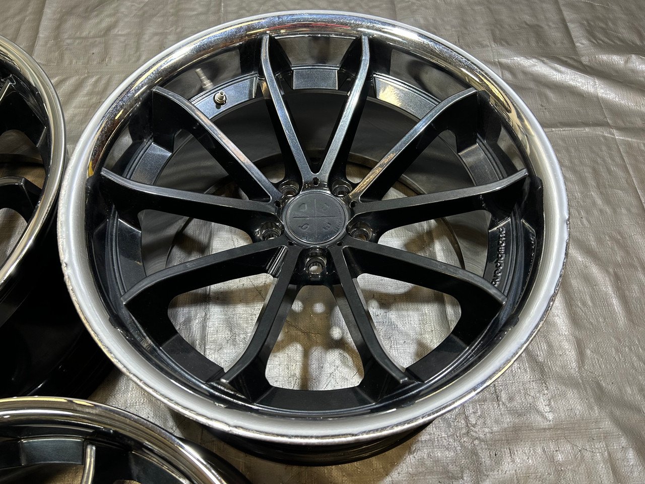 Set of 3 20" Blaque Diamond BD23 Wheels Rims / USED / F8M02 - Image 4