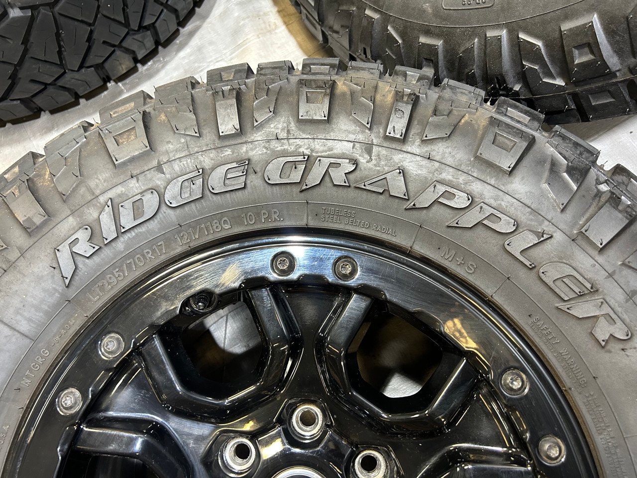 2021-2023 Ford Bronco 17" Beadlock Sasquatch Wheels Rims w/ Nitto Ridge Grappler Tires / Set of 5 / BR001 - Image 7